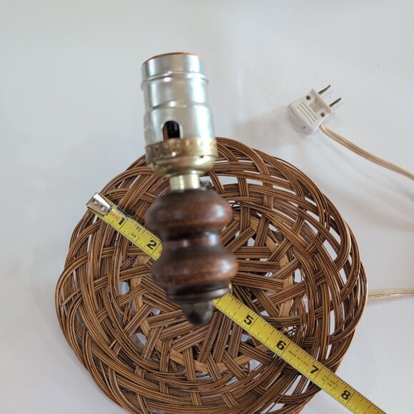Vintage Wicker Light Electric Wall Sconce - Picture 4 of 4
